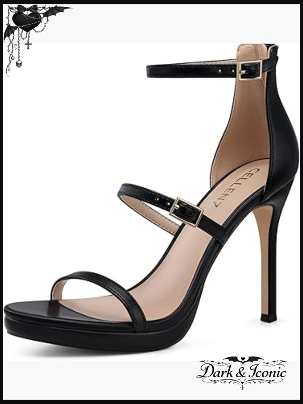 4.3 Inch Stiletto Platform Heels Peep Toe Strappy Sandals Women Size 6-11